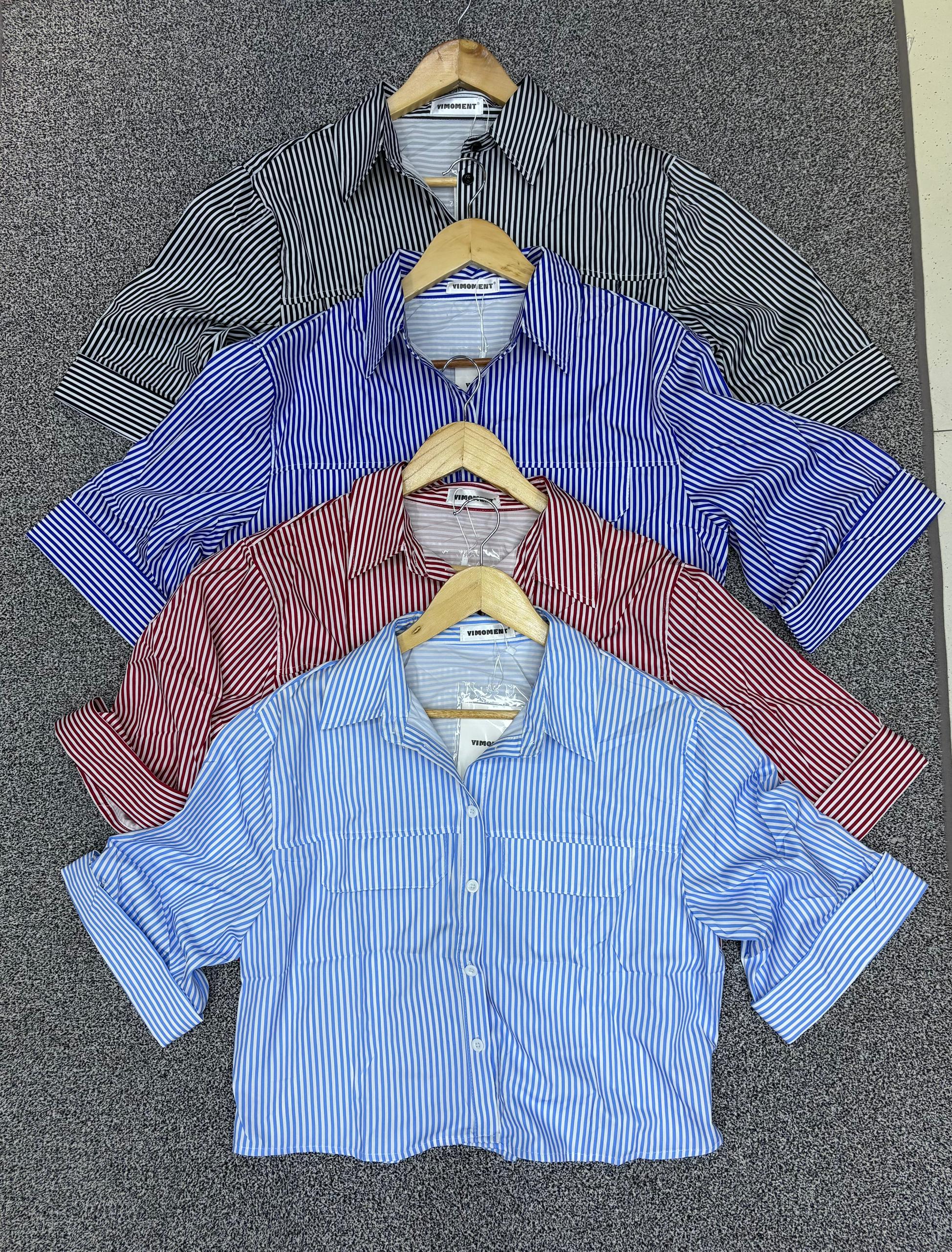  shirts appear to be short-sleeved 