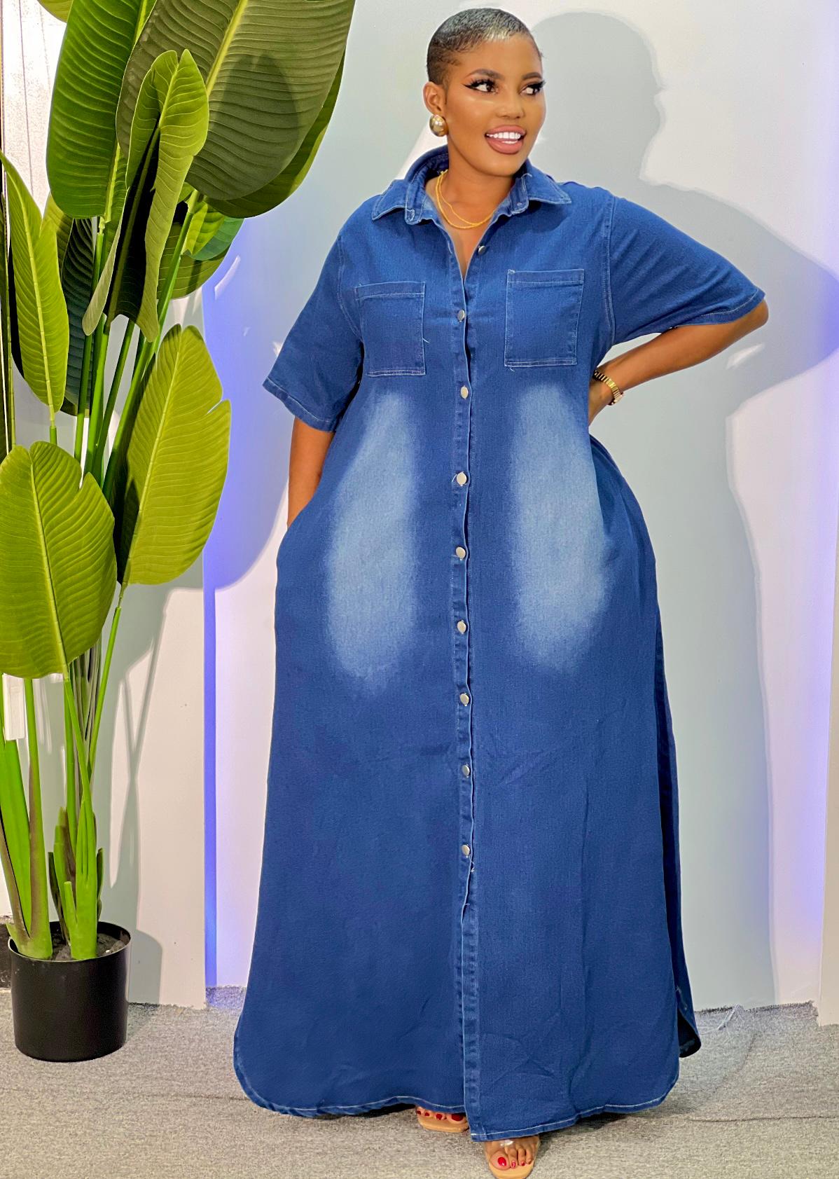 denim shirt dress. 