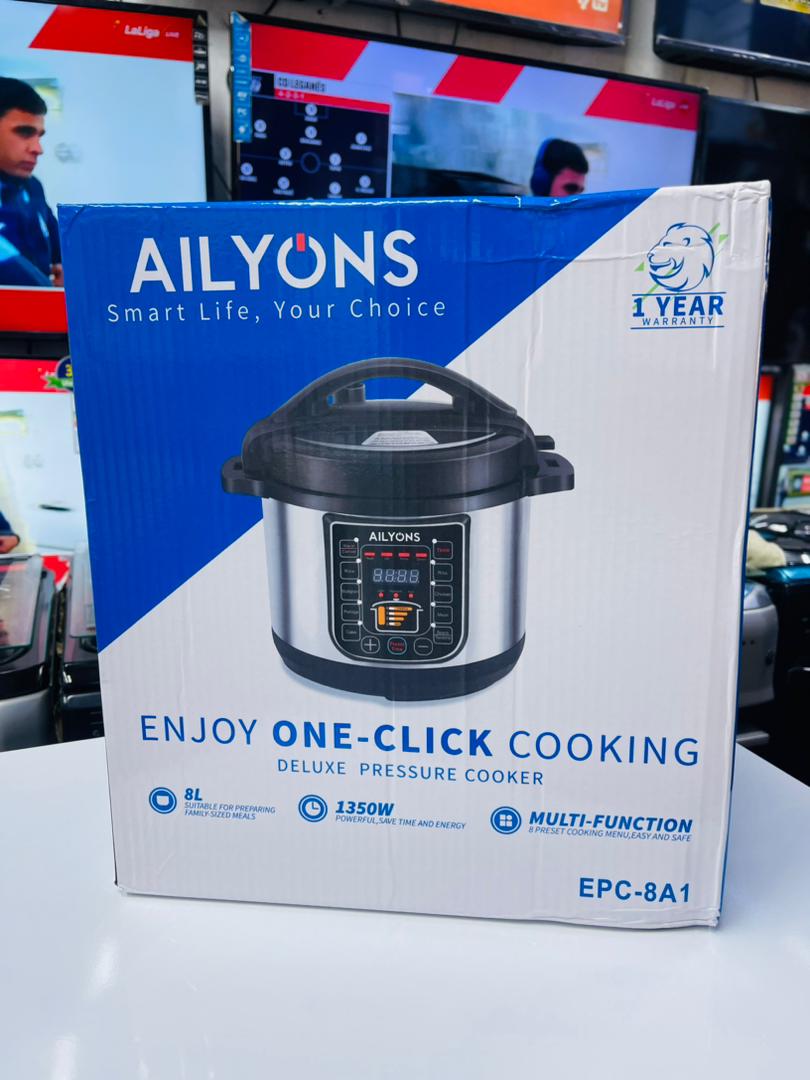Ailyons Deluxe Pressure Cooker (Model EPC-8A1).
